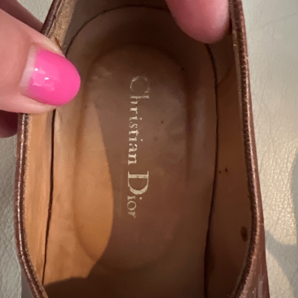 Vintage Dior Men's Brown Leather Loafers - Picture 2 of 6